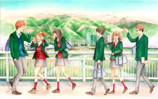 Group people walking street mountain - a street next free wallpaper