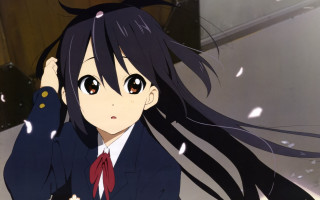 Girl suit longhair snow falling - aguri uchida free wallpaper