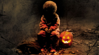 Child pumpkin jackolantern poster campfire - poster art free wallpaper