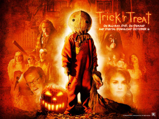 Scary red pumpkin group fire - drew struzan free wallpaper