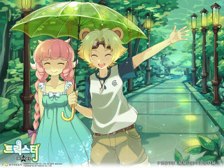 Couple umbrella rain cat shoulder - their shoulder free wallpaper