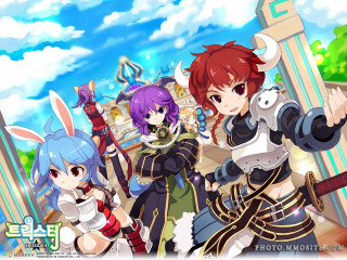 Anime characters group blue sky 14 - a group of anime characters free wallpaper