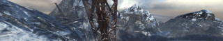 Mountain tower sky clouds scenery - deconstructivism free wallpaper