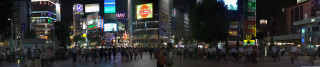 City night lights people walking - building and people free wallpaper