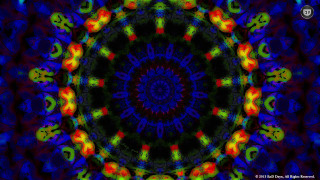 Colorful kaleii black blue red - a blue center free wallpaper