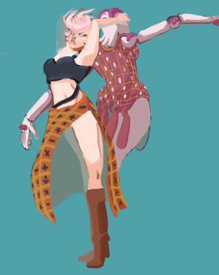 Dancing women costumes air arms - flat free wallpaper