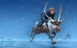 Man riding reindeer snow frozen - brian snøddy free wallpaper for desktop