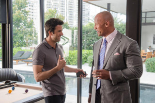 Two men suits conversation pool - hypermodernism free wallpaper