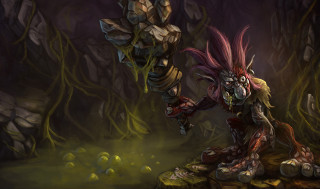 Cartoon demon bloody face sword - bloody free wallpaper