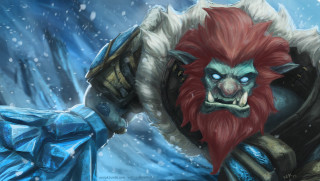 Troll red beard head painting - brom free wallpaper