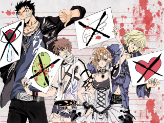 Anime characters blood signs cross - madhouse free wallpaper