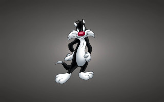 Cartoon cat red nose black 4 - loony toon free wallpaper