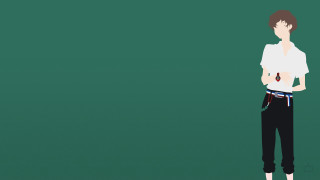 Man green wall white shirt - a black belt free wallpaper