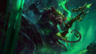 Warcraft character weapon green background - art free wallpaper for desktop