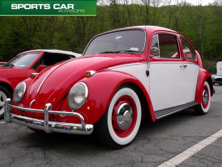 Red white vw bug parking - a parking lot next free wallpaper