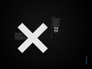 Tv logo black white x 2 - international typographic style free wallpaper