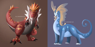 Cartoon characters types different two - different free wallpaper