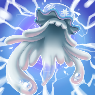 Cartoon jellyfish bubbles star background - aquirax uno free wallpaper