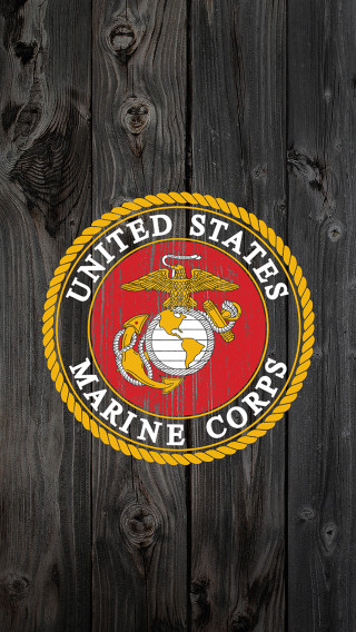 Marine emblem wooden wall rope - marine free wallpaper