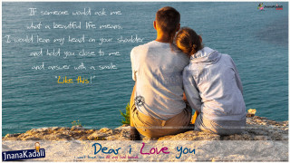 Couple rock water quote beach - a couple sitting free wallpaper
