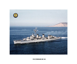 Navy ship ocean mountain yellow - album cover free wallpaper
