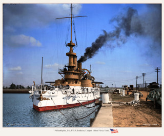 Large boat steam stack docked - matte drawing free wallpaper