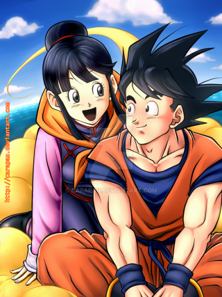 Cartoon two people sitting cloud - a cartoon free wallpaper
