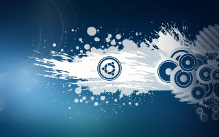 Blue white abstract circles bubble - abstract background free wallpaper