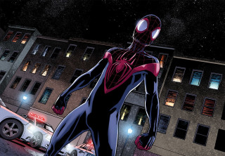 Man spider suit night street - a man in a spider suit free wallpaper