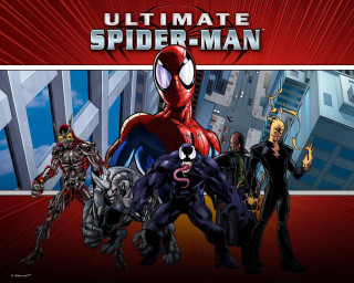 Spider man group red background - man free wallpaper