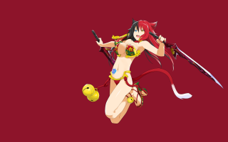 Woman costume flying sword ball - a sword and a ball free wallpaper
