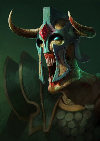 Demon helmet large mouth digital - free 3d render wallpaper