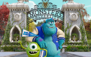 Monster sign building gate gated - pixar and disney animation free wallpaper