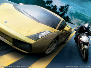 Yellow sports car motorcycle palm - palm tree free wallpaper
