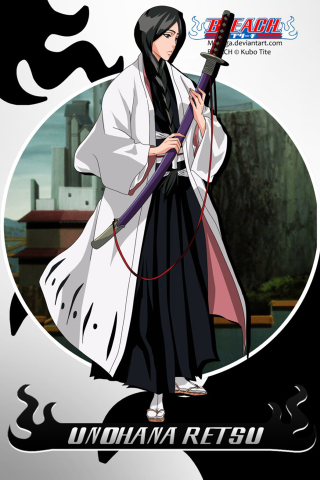 Woman sword black white dragon - anime visual free wallpaper