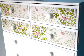 White dresser floral design drawers 2 - a white dresser free wallpaper