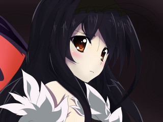 Girl long black hair flower - gothic free wallpaper
