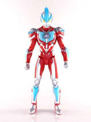 Red blue robot toy figure - a white background behind free wallpaper