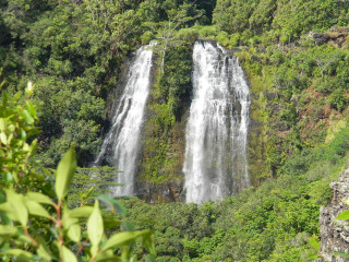 Waterfall forest man ledge impressionist - impressionist free wallpaper