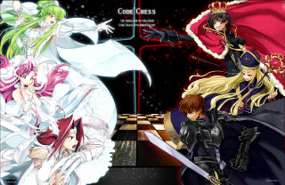 Anime characters chess board white - a group of anime characters free wallpaper