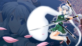 Girl sword bunny bow cat - a bow free wallpaper