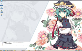Desktop anime character flower background - a desktop computer screen free wallpaper