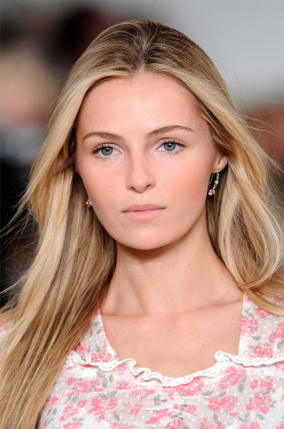 Blonde blue eyed model pink - constanceanne parker free wallpaper
