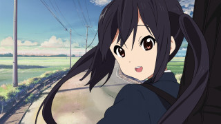 Woman long black hair surprised - a train track free wallpaper
