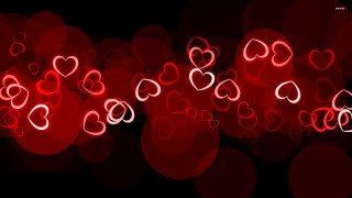 Red background hearts black background 2 - the middle of it free wallpaper