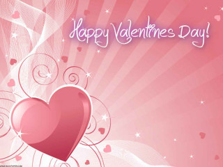 Valentines day card heart pink - swirl free wallpaper