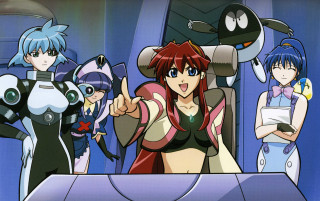Anime characters table laptop woman - a group of anime characters free wallpaper