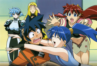 Anime characters group pose room - a picture together free wallpaper