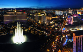 City night fountain buildings view - cherryl fountain free wallpaper
