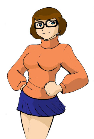 Cartoon woman glasses hands on - daphne allen free wallpaper